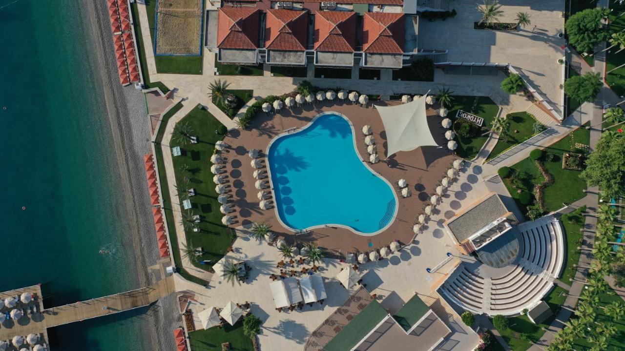 Aqi Hydros Club Hotel Kemer Exterior foto Aerial view of the pool