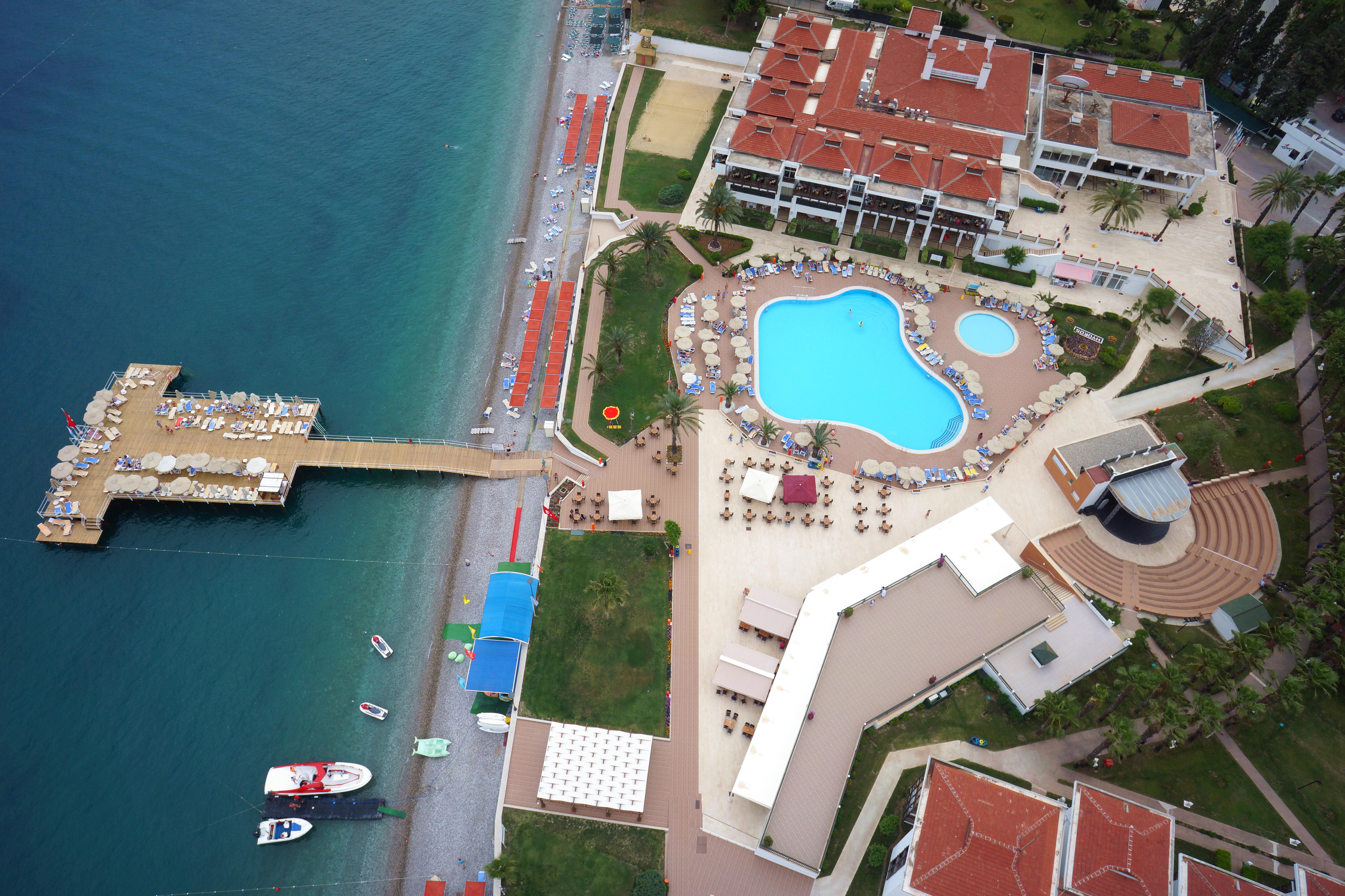 Aqi Hydros Club Hotel Kemer Exterior foto Aerial view of the complex